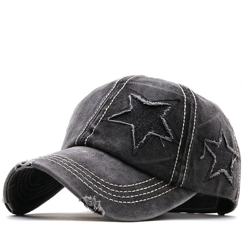 Denim Grunge Baseball Cap