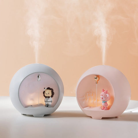 Humidificador de aire con lámpara romántica