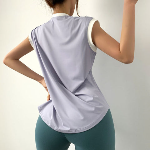 Camiseta deportiva y fitness holgada de secado rápido para mujer