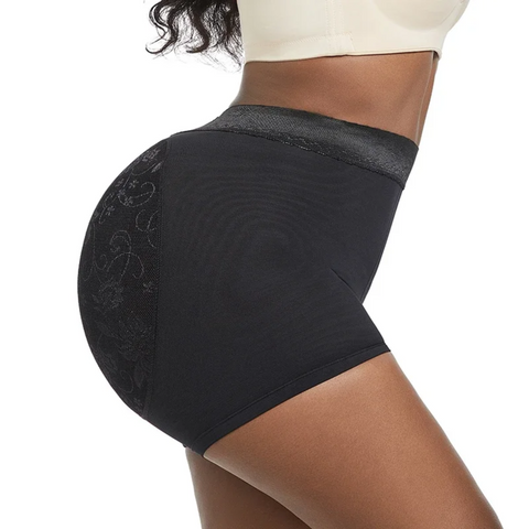 Tummy Control Butt Lift Lace Shorts With Butt Pads