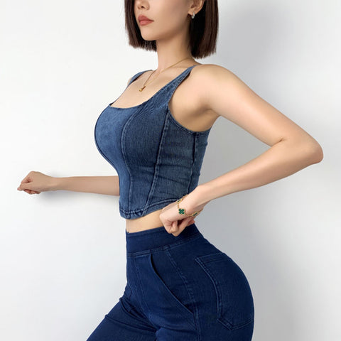 Jeanstop für Yoga und Fitness für Damen