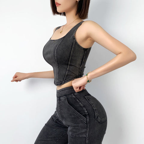 Women’s Yoga & Fitness Denim Top