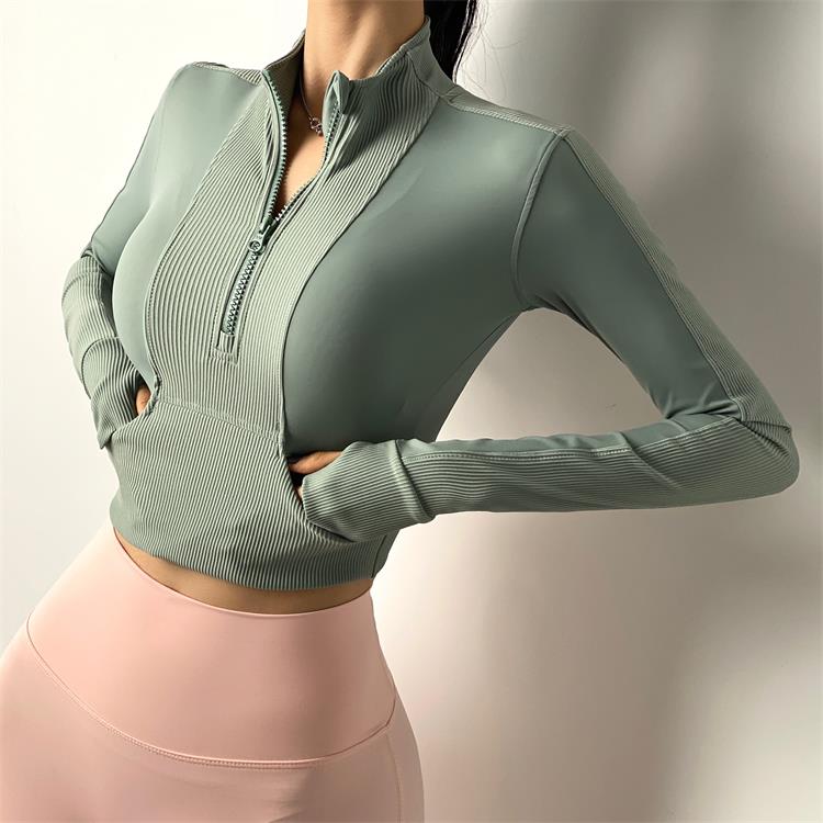 Long Sleeve Breathable Women’s Zipper Sports & Yoga Top