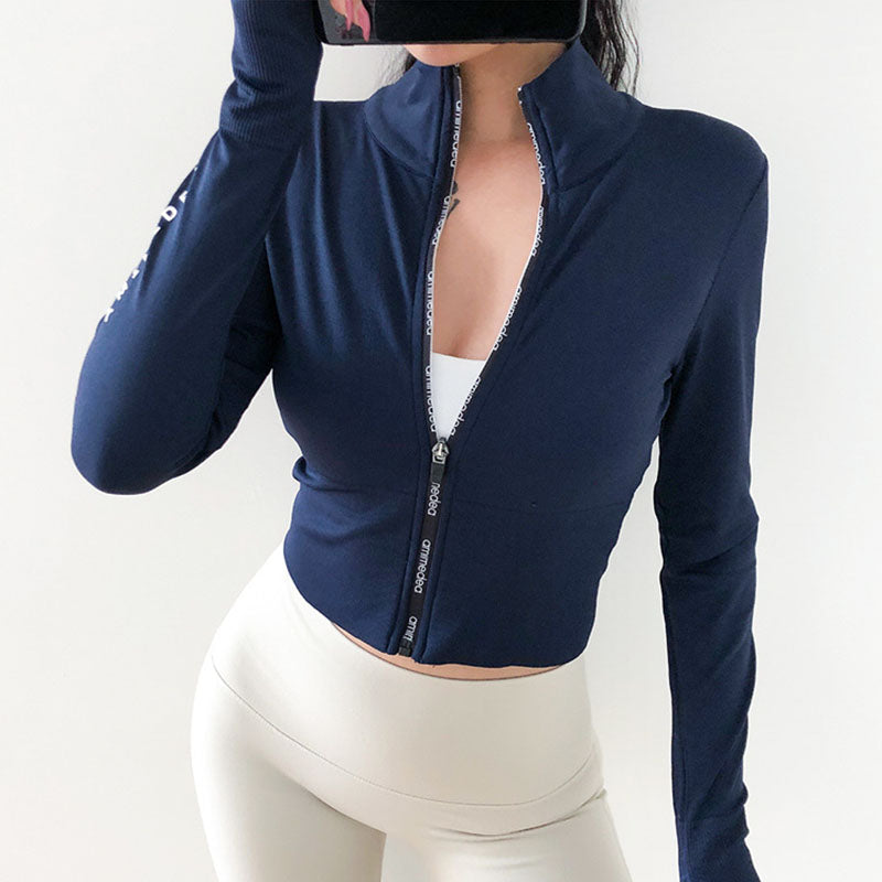 Langärmlige Slim Fit Trainingsjacke für Damen