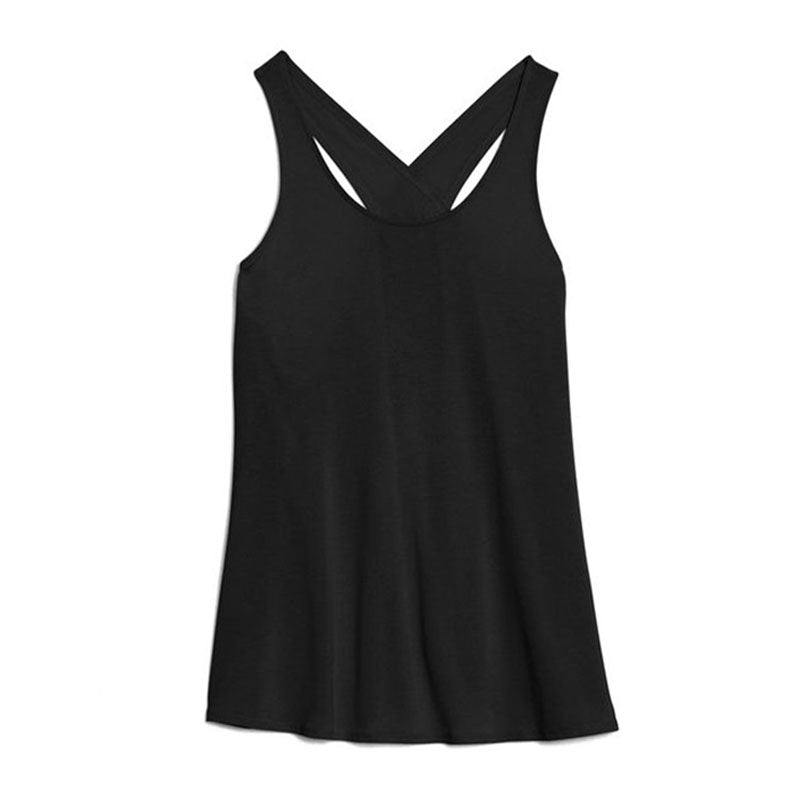 Cross Back Sleeveless Women’s Fitness Top