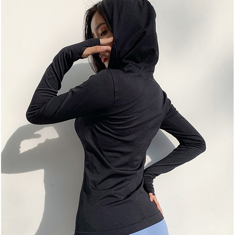 Dry Fit Women’s Yoga & Fitness Hooded T Shirt