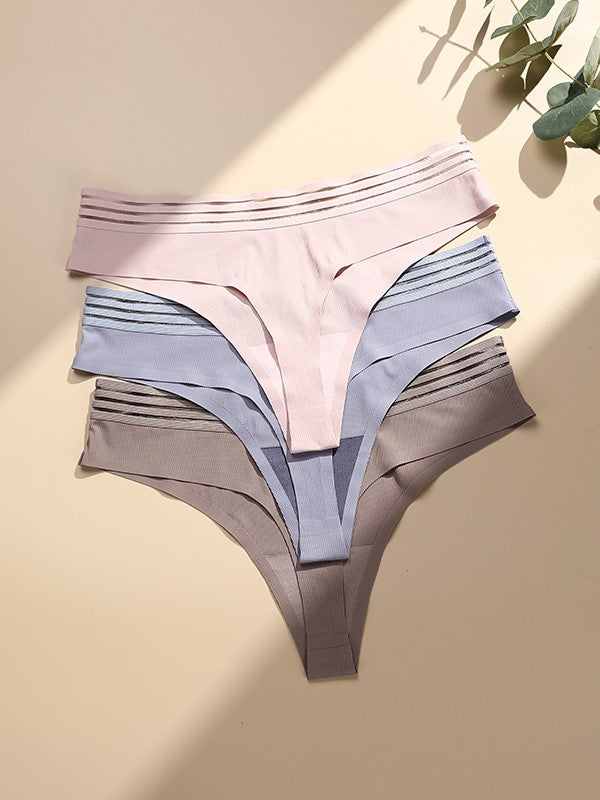 Threadless Ice Silk Thong Panties