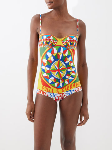 Printed One-Piece Swimsuit