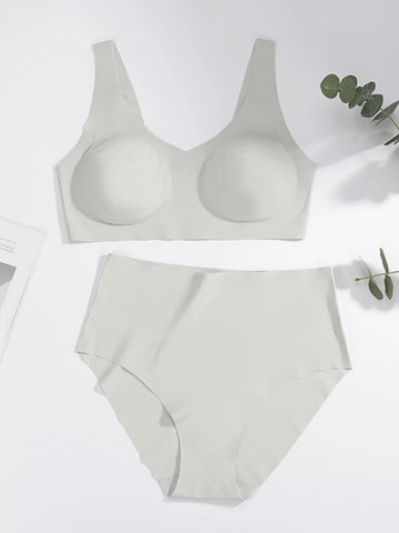 Wireless Seamless Shapewear Two-Piece Bra Set