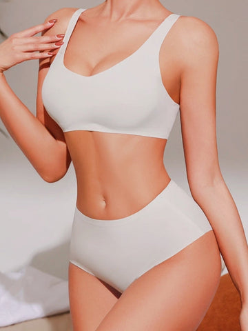 Wireless Seamless Shapewear Two-Piece Bra Set