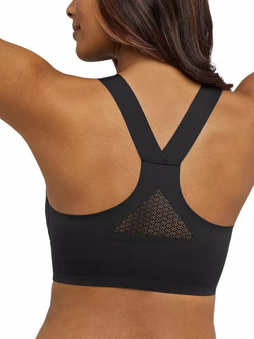 Comfort Racerback Breathable Wireless Bra Black