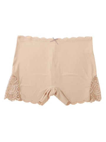 Contrast Lace Soft & Comfortable Scallop Trim Boyshort Panties