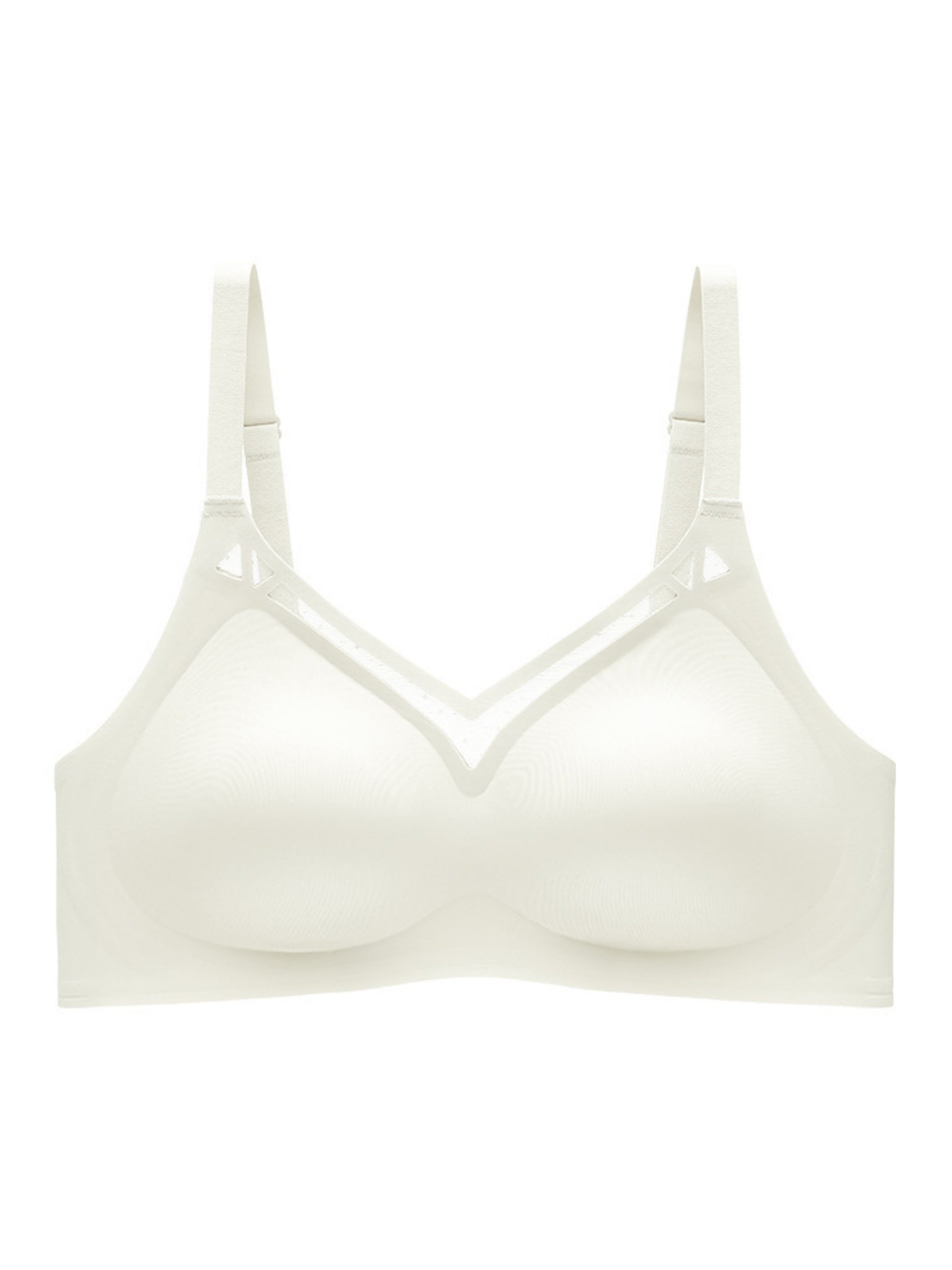 Beautiful Back Push-up Anti-sagging Side Breasts Seamless Wireless Bra White