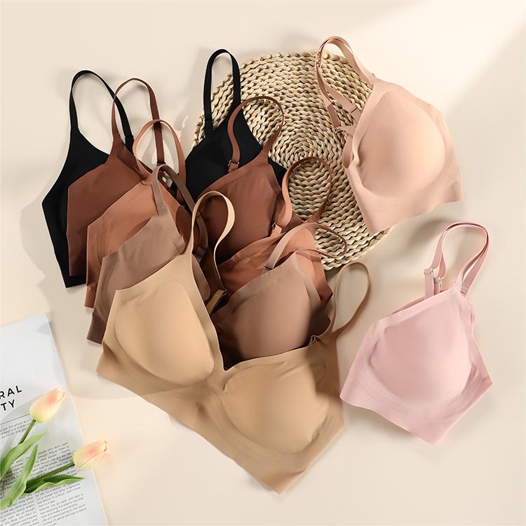 Solid Triangle Seamless Wireless Bra