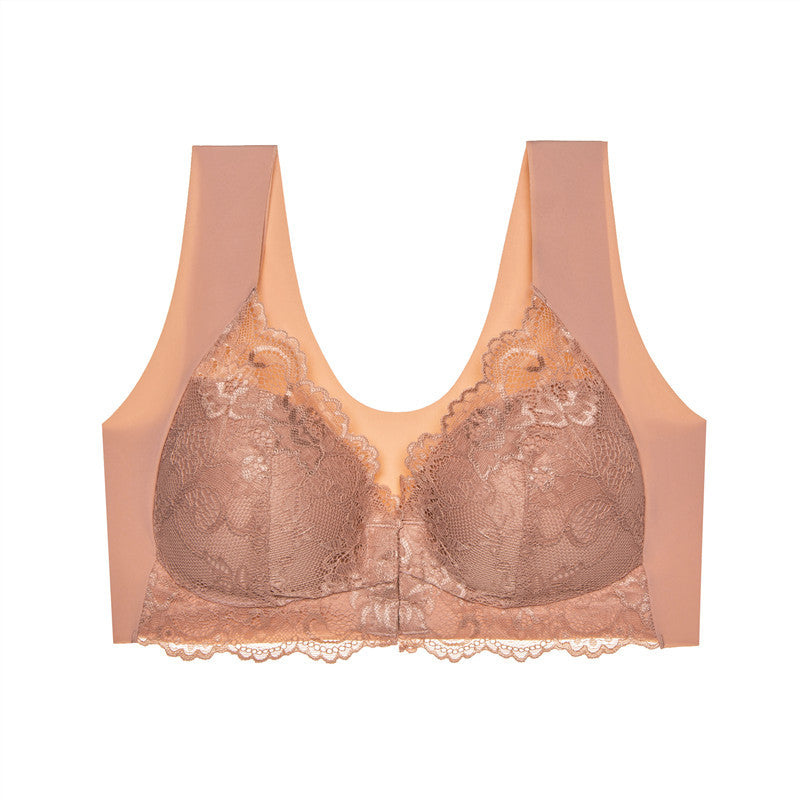 Lace Seamless Wirefree Push-up Pus size Full Coverage Bra Peru