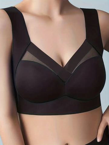 Nahtloser, glatter, bequemer bügelloser Mesh-BH für Damen