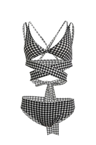 Houndstooth Bikini Separate Swimsuit