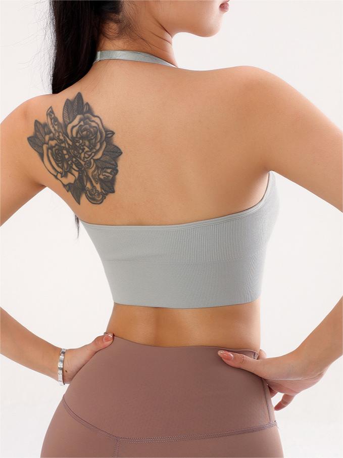 Sexy Deep V Low Back Hanging Neck Yoga Bra