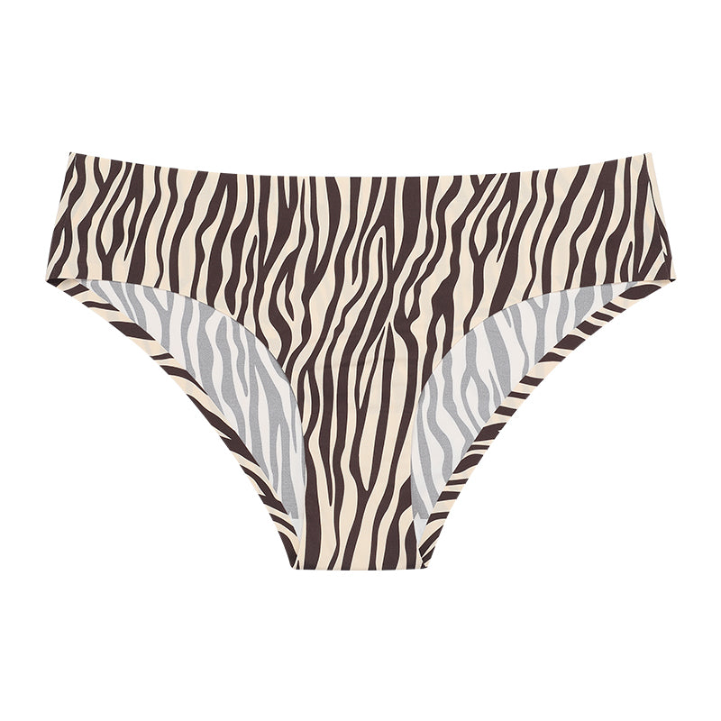 Large Size No Trace Triangle Low Waist Leopard Print Sexy Panties