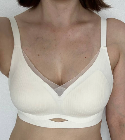 One-piece Seamless Push-up Breathable Mesh Wireless Bra