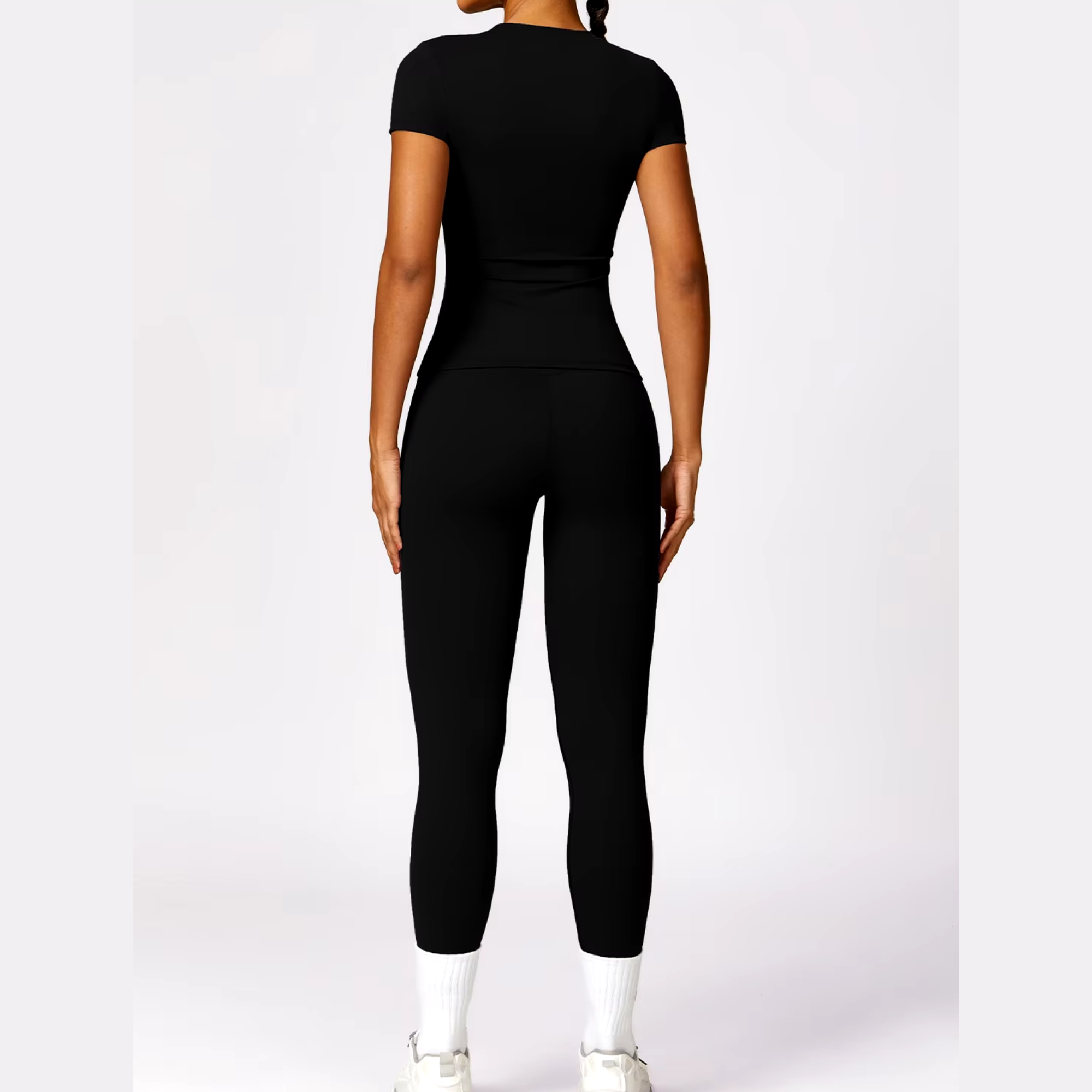 Francine - Two Piece Compression T Shirt & Leggings Active Set