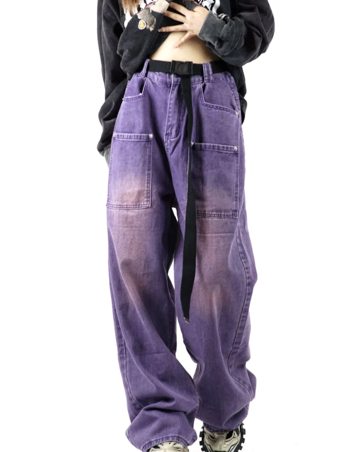 Vintage Baggy-Jeans im Y2K-Stil