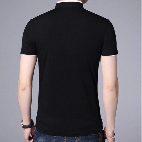 Liam - Mandarin Collar Polo Shirt