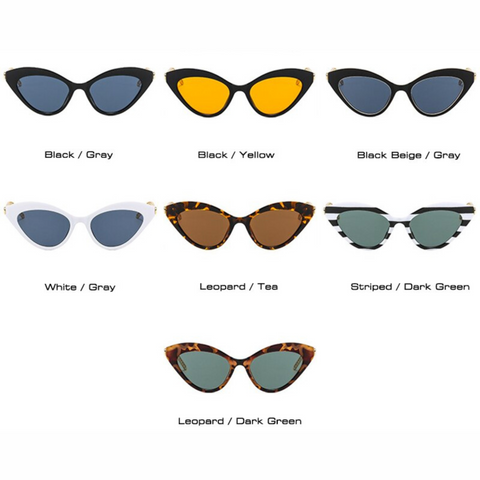 Retro Cat Eye Metal Chain Frame Sunglasses