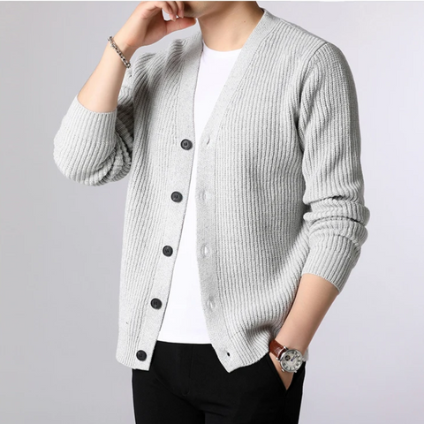 Jackson - Ribbed Knitted Men's Cardigan