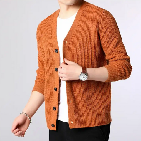 Jackson - Ribbed Knitted Men's Cardigan