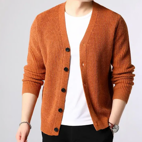 Jackson - Ribbed Knitted Men's Cardigan