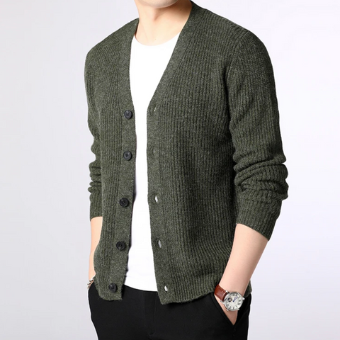 Jackson - Ribbed Knitted Men's Cardigan