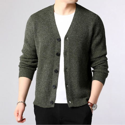 Jackson - Ribbed Knitted Men's Cardigan
