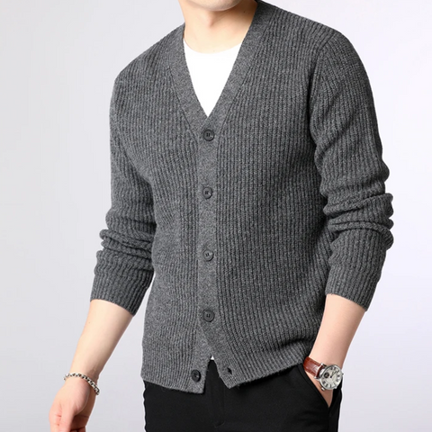 Jackson - Ribbed Knitted Men's Cardigan