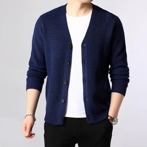 Jackson - Ribbed Knitted Men's Cardigan