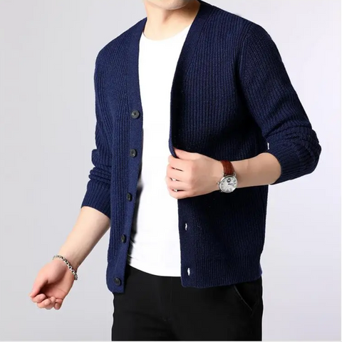 Jackson - Ribbed Knitted Men's Cardigan