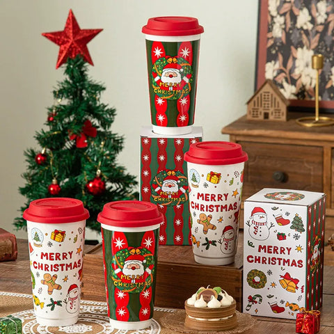 Christmas coffee mug portable cup