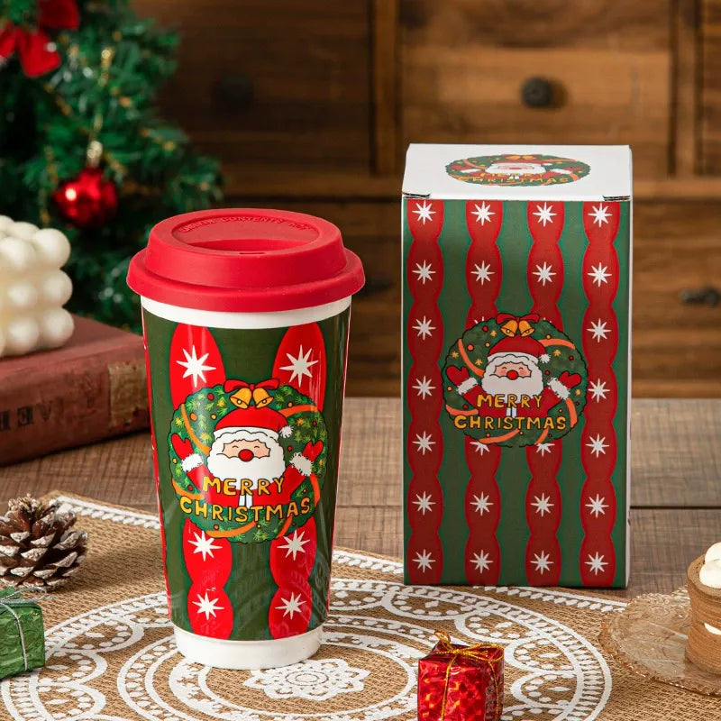 Christmas coffee mug portable cup