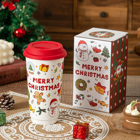Christmas coffee mug portable cup