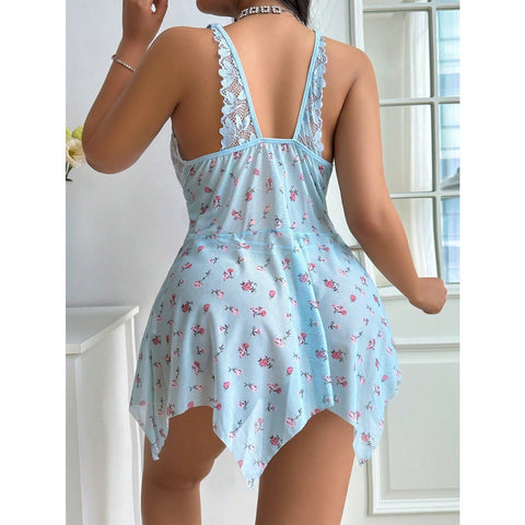 Floral Print Strappy Dress