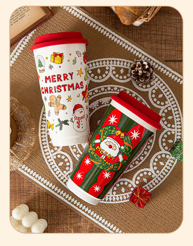 Christmas coffee mug portable cup