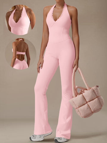 Scoop Neck Backless Jumpsuit