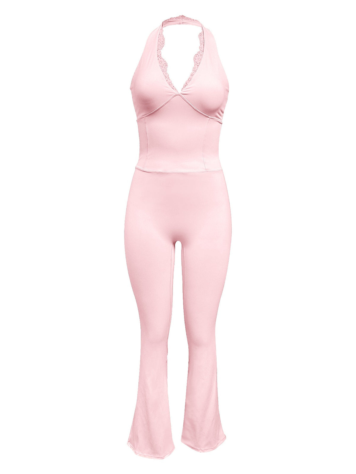 Scoop Neck Backless Jumpsuit