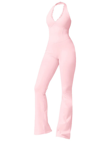 Scoop Neck Backless Jumpsuit