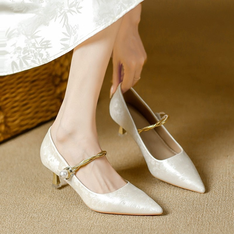 Pointed-Toe High Heels