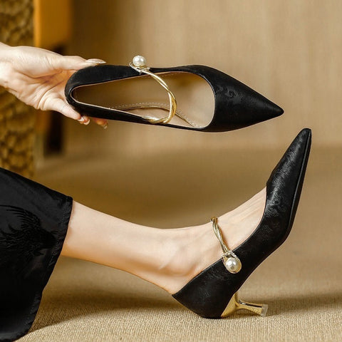 Pointed-Toe High Heels