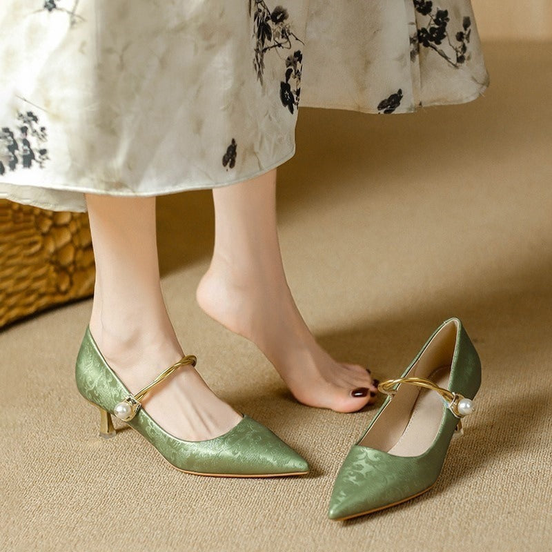 Pointed-Toe High Heels