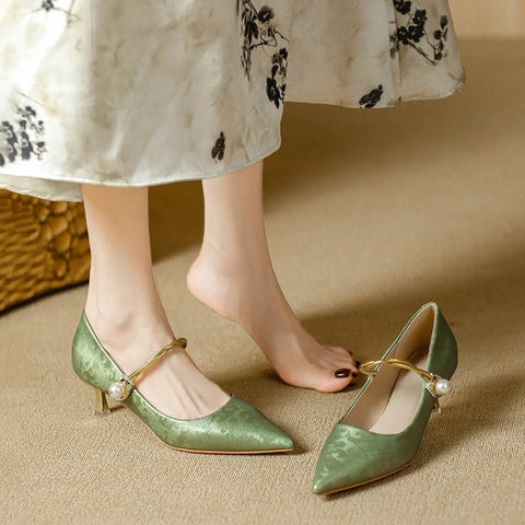 Pointed-Toe High Heels