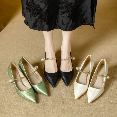 Pointed-Toe High Heels