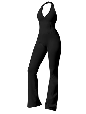 Scoop Neck Backless Jumpsuit